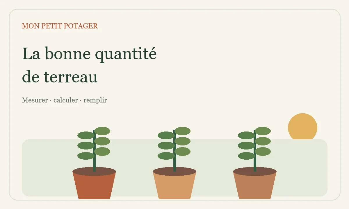 Illustration : Combien de litres de terreau pour une jardinière ?